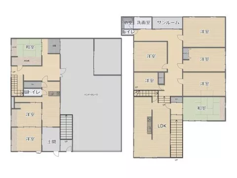 A large 8LDK residence standing on a vast lot! 29-tatami mat LDK, built-in garage, and sunroom included - Image 2