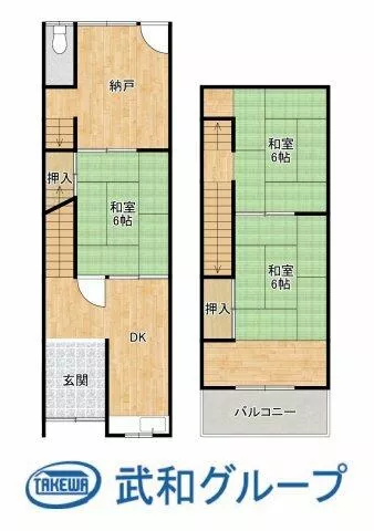 Asahi Ward, Osaka City, Takadon 4-chome (Sekime-Takadon Station) 2-story 3SDK