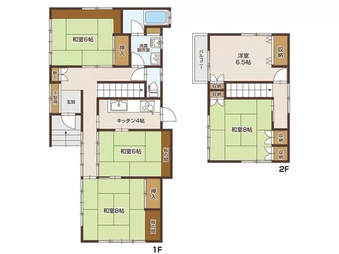 [Spacious living with all rooms over 6 tatami mats] Convenient shopping within a 10-minute walk to the supermarket! - Image 2