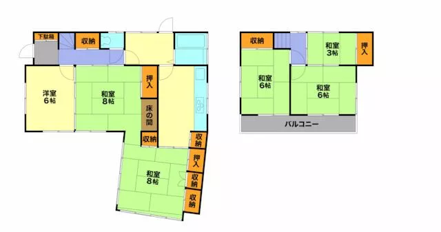 Higashimatsuyama City, Oaza Higashidaira (Higashimatsuyama Station) 2-story 6K
