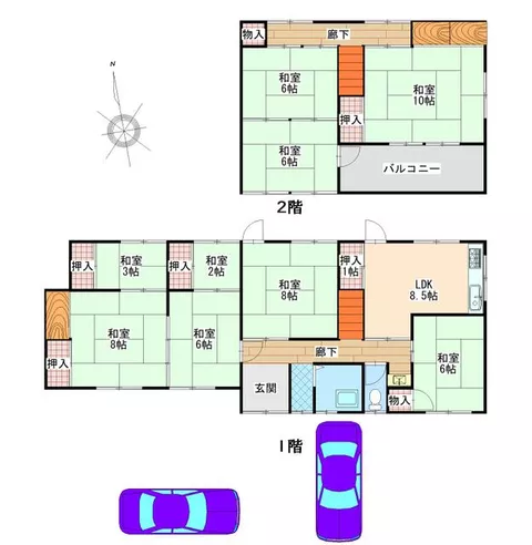 Miyoshi City, Ikawa Town Nishikawa (Tsukuda Station) 2-story 9LDK