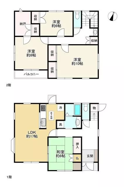 Miki City, Jiyugaoka Honmachi 3-chome (Shijin Station), two-story building, 4SLDK