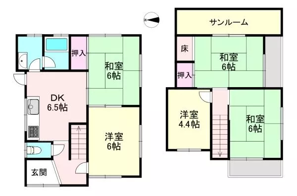 Yamato Takada City, Oaza Yoshii (Bojō Station), 2-story, 5DK