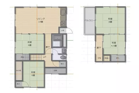 Koka City, Mizuguchi-cho, Yama (Kibukawa Station) 2-story building 4LDK - Image 2