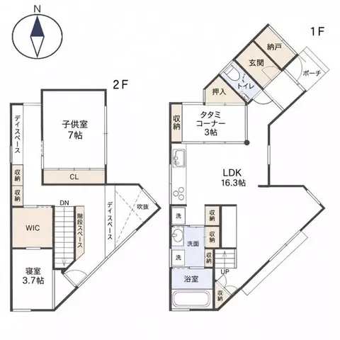 Tsubame City, Hakusan Town 3-chome (Tsubame Station) 2-story building 2LDK