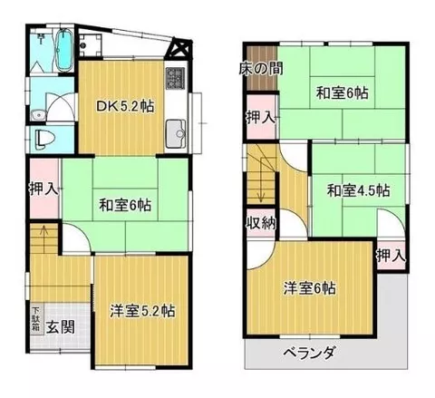 Ikoma City, Kodairaomachi (Minami Ikoma Station) 2-story building 5DK