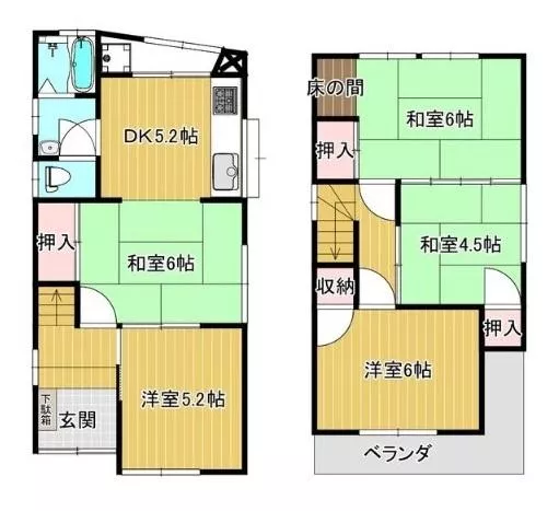 Ikoma City, Kodairaomachi (Minami Ikoma Station) 2-story building 5DK