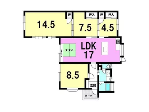 【Popular single-story building】【Western-style room with sloped ceiling for a sense of openness】【4LDK】【Land area 173 tsubo】 - Image 3
