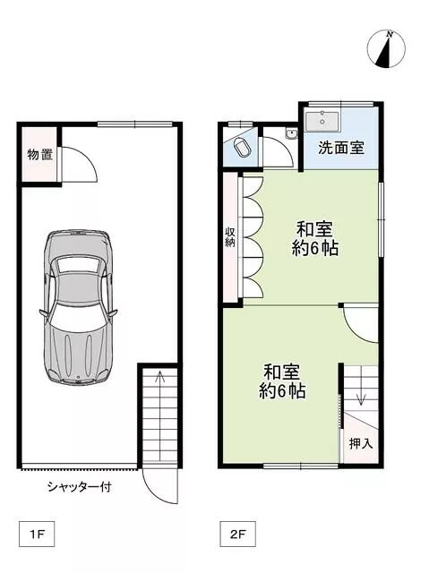 Osaka City, Konohana Ward, Umeoka 3-chome (Chidoribashi Station) 2-story 2K