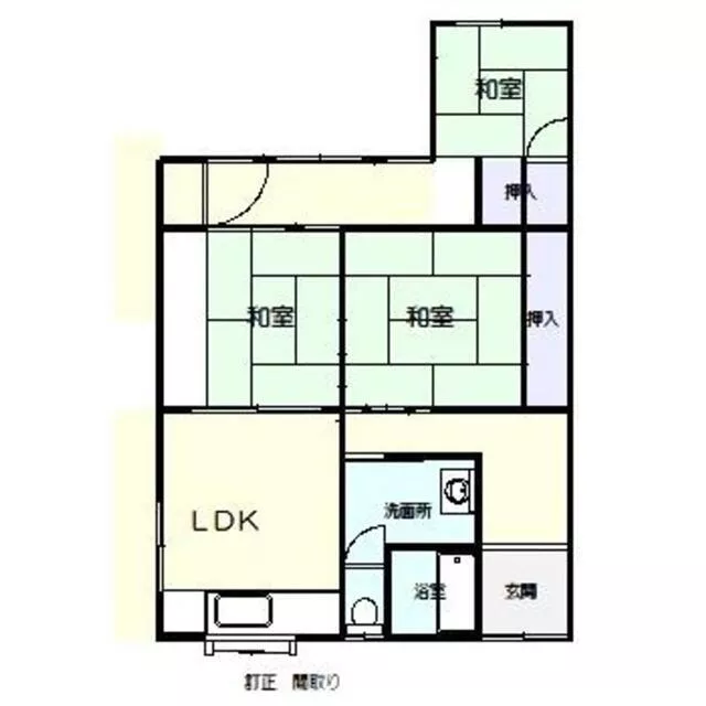 Kochi City, Haruno-cho Heiwa, single-story 3DK