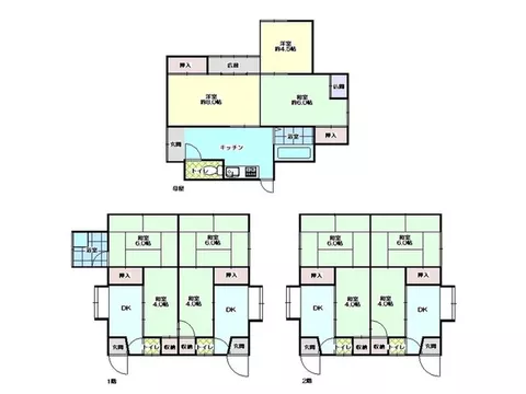 Approximately 102 tsubo of spacious land. A single-story house and an apartment are built, and repairs are also being considered.