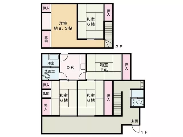 A 5DK with a total floor area of 127.48㎡! 13 minutes on foot to JR Kyudai Main Line "Hita" Station!