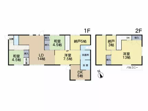 Kobe City, Tarumi Ward, Maikozaka 1-chome (Maiko Station), 2-story building, 5SLDK