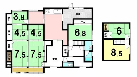 Hikone City, Inasato Town (Kawase Station) 2-story building 9DK