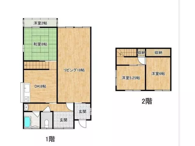 Parking for 2 cars, land over 50 tsubo, system kitchen, good sunlight, quiet residential area, LD