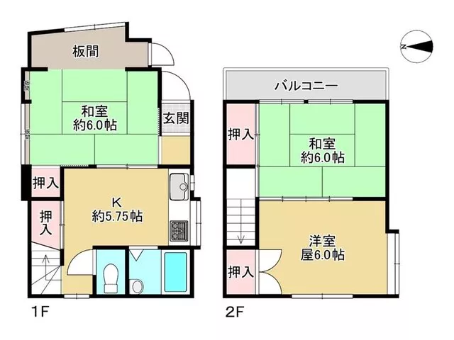 This is a 3K used house with storage in all rooms♪