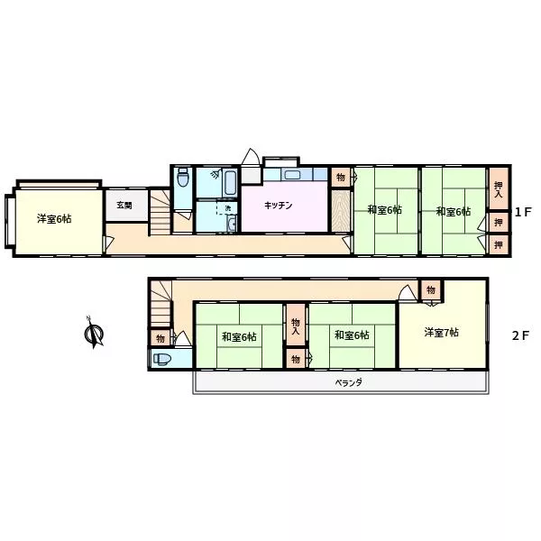 Ota City, Ishibashi-cho (Jirakomonbashi Station) 2-story building 6DK