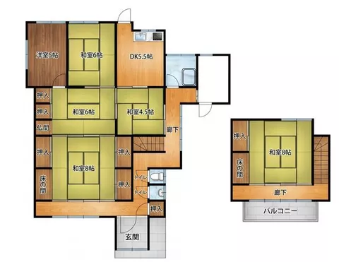 Kama City Shimoyamada (Chikuzen Shonai Station) 2-story 6DK