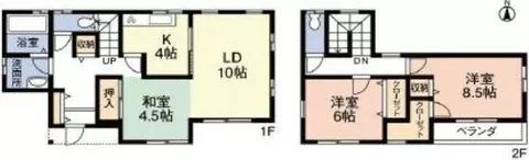 Chiba City, Midori Ward, Ochi Town (Honda Station) 2-story 3LDK
