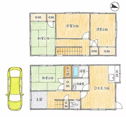 Yawata City, Hashimoto Hirano Yama (Hashimoto Station) 2-story 4DK
