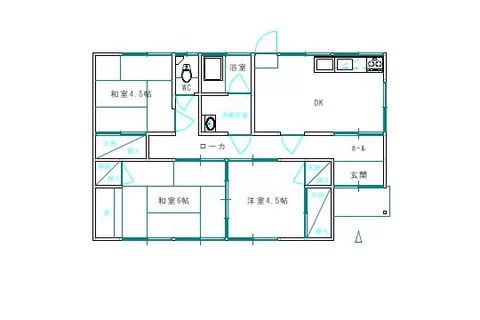 Imabari City, Karakodai Nishi 2-chome (Iyo-Tomita Station) Single-story building 3DK