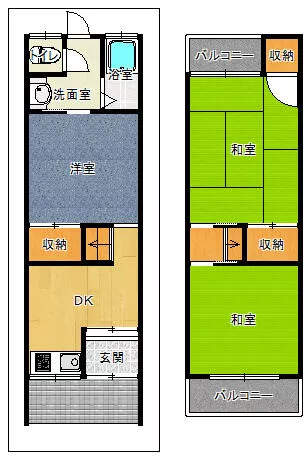 Shijōnawate City, Kitade Town (Shijōnawate Station), 2-story, 3DK
