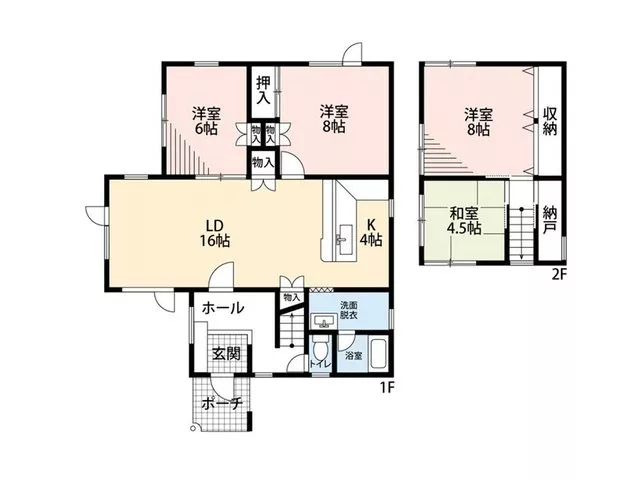 2-minute walk from JR Sasshū Line "Takuboku" Station, used house with garden