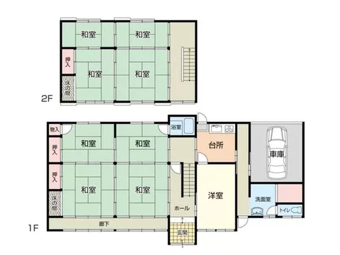 【Panahome Aiki】A spacious 9LDK two-story house with a view from the embankment