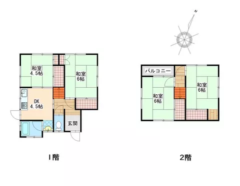 Tokushima City, Hamamachi Shimofukumatsu (Nikeya Station), 2-story, 4LDK
