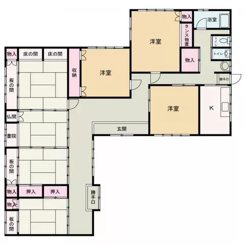 Katagami City, Showa Toyokawa Ryume Ato Yama (Okubo Station) Single-story building 7K