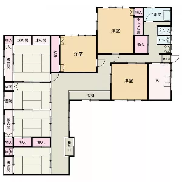 Katagami City, Showa Toyokawa Ryume Ato Yama (Okubo Station) Single-story building 7K