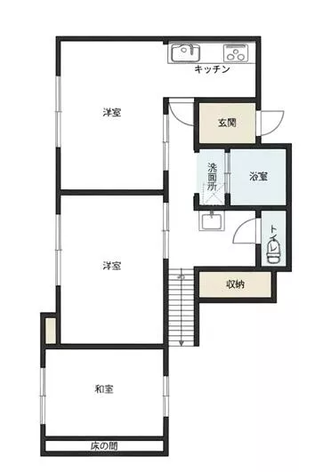 Fukuoka City, Higashi Ward, Shiohama 1-chome (Mitoma Station), two-story building, 4LDK