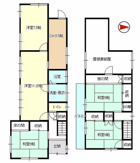 Tatsuno City, Ryuno Town, Kitaryuno (Honyaruno Station) 2-story building 5DK