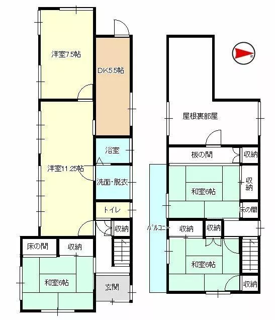 Tatsuno City, Ryuno Town, Kitaryuno (Honyaruno Station) 2-story building 5DK