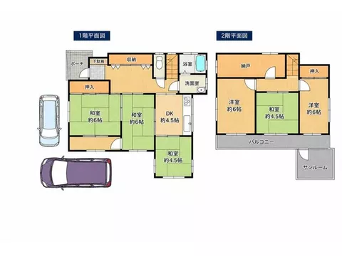 Renovation scheduled from 2024 to 2026 | 6DK + sunroom + storage room | Parking for 2 cars available