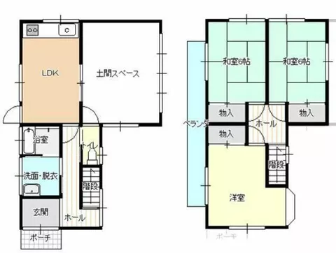 Hikari City, Muromachi Shinkai 1-chome (Hikari Station) 2-story building 3SLDK