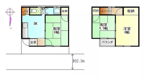 Higashi-Osaka City, Kusaka Town 1-chome (Ishikiri Station) 2-story 3DK
