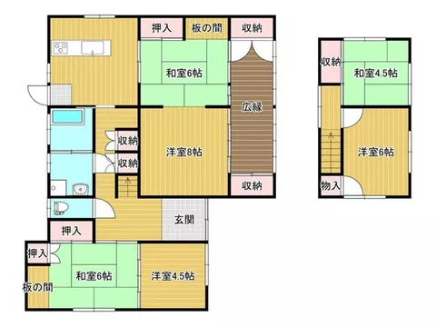 Approximately 84 tsubo of land, approximately 39 tsubo of building area, quiet residential area, good sunlight