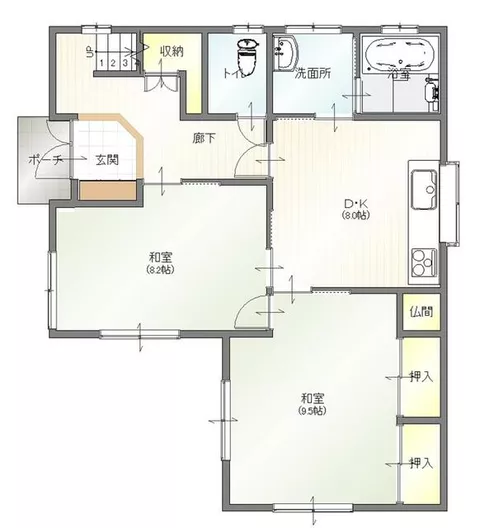 Ichinoseki City, Muroken Town, Orikabe, Yahata Oki (Orikabe Station), 2-story, 4DK