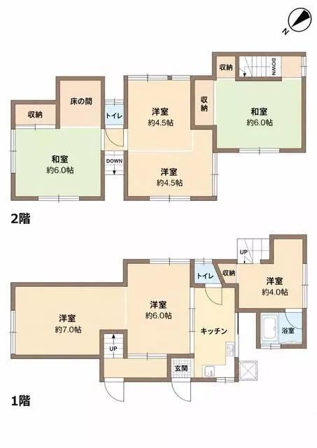 Kamakura City, Yamazaki (Fujimicho Station), 2-story, 6K
