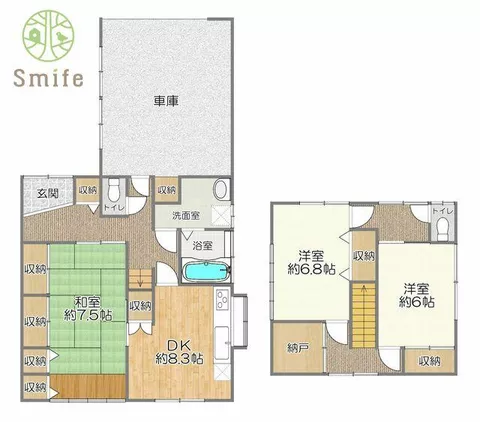 Hamamatsu City, Chuo Ward, Shinohara Town (Takatsuka Station), 2-story, 3SDK