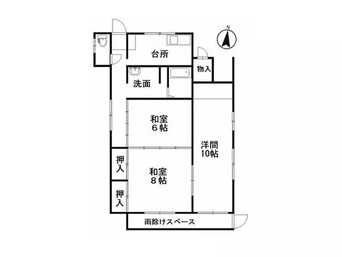 ■Single-story house■Rain shelter space included■Independent kitchen■Parking space for 2 cars possible - Image 2
