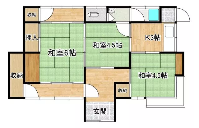 Ube City, Kameura 4-chome (Tokiwa Station), 2-story building, 6SLDK