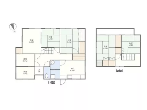 A detached house 2 minutes on foot from Mikawacho bus stop. The interior is in good condition.