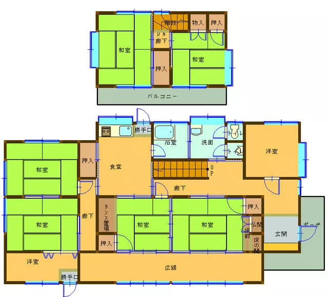 Hita City, Oaza Sanwa, Tenjin Town (Hita Station), 2-story, 7DK