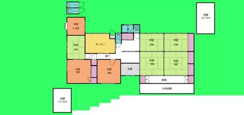 Tsu City, Geino Town, Shinoda, Single-story building, 8K