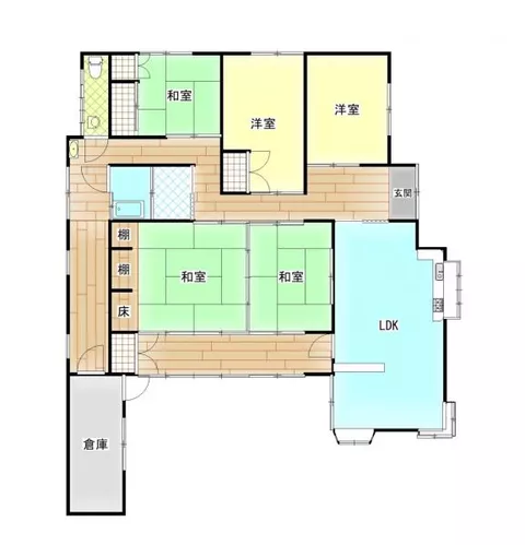 Kobayashi City, Southwest (Kobayashi Station) Single-story building 5LDK