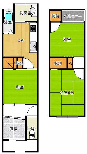 Moriguchi City, Kaneda Town 1-chome (Dainichi Station) 2-story 3DK