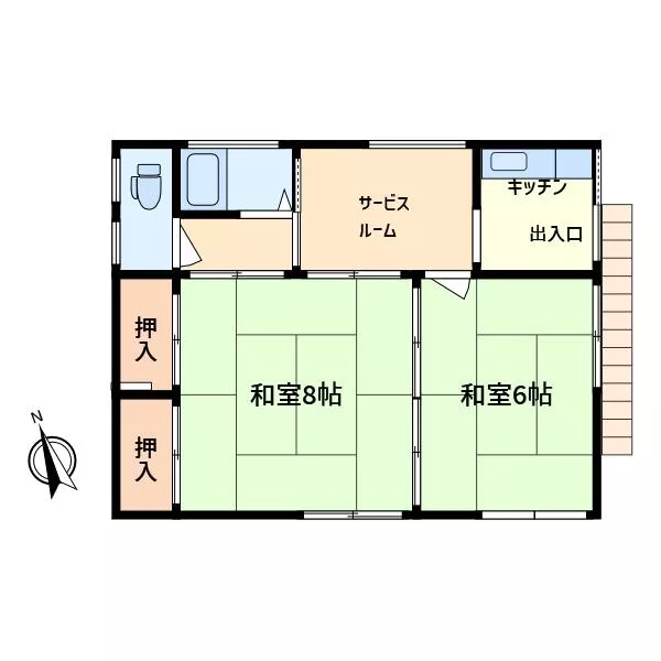 Kiryu City, Honcho 4-chome (Nishi-Kiryu Station) Single-story building 2SK