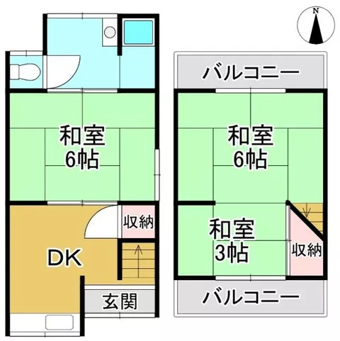 3DK 2-story building in 4-chome, Kitashinmachi, Matsubara City